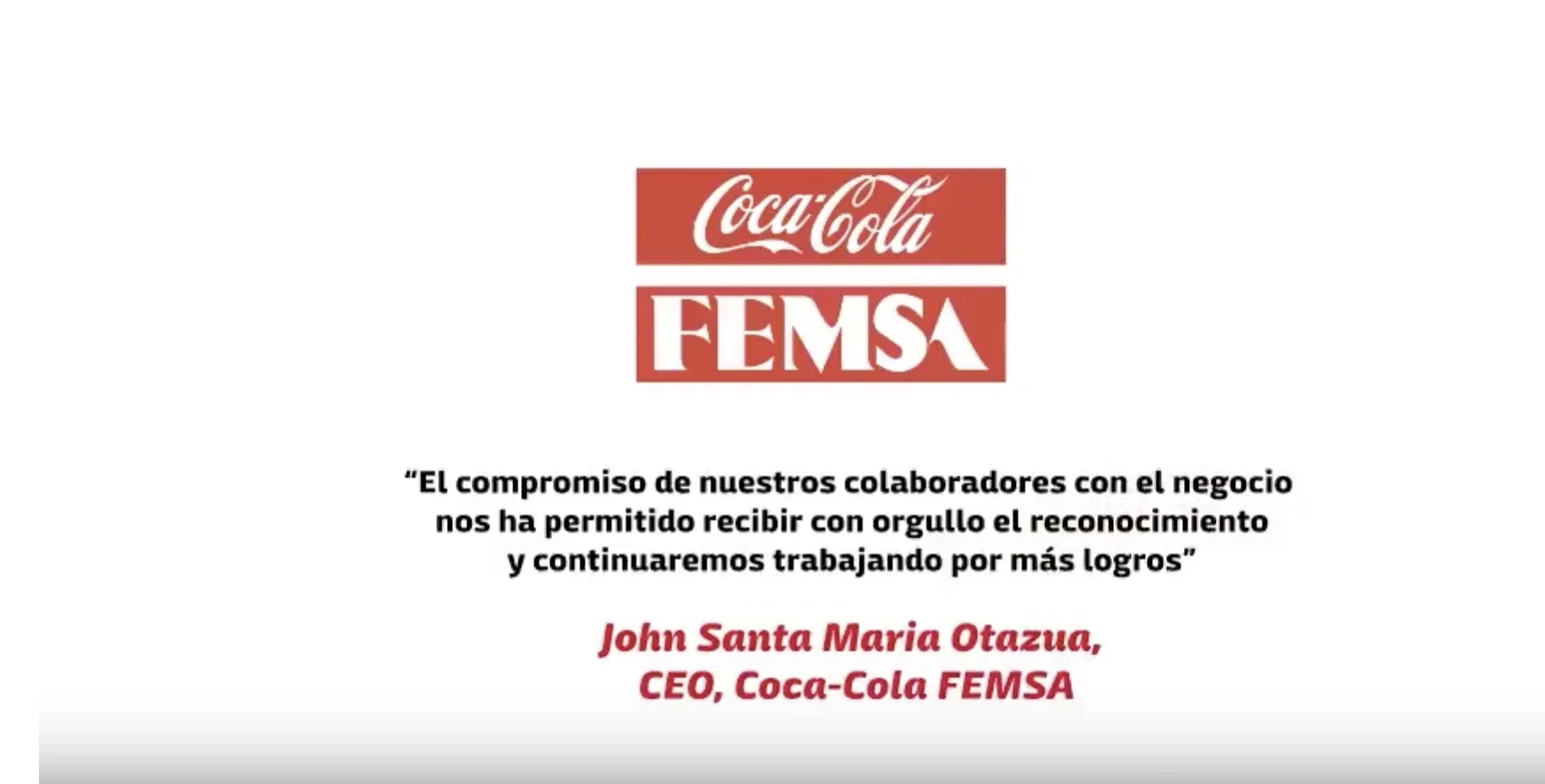 Coca-Cola FEMSA en el Dow Jones de Sostenibilidad.