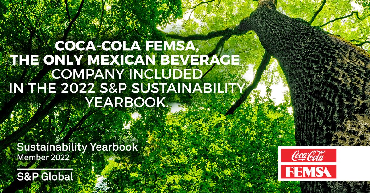 Coca-Cola FEMSA was included for the second consecutive year in the S&P Global Sustainability Yearbook 2022