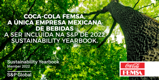 Coca-Cola FEMSA é incluída pelo segundo ano consecutivo no Global Sustainability Yearbook de 2022 da S&P