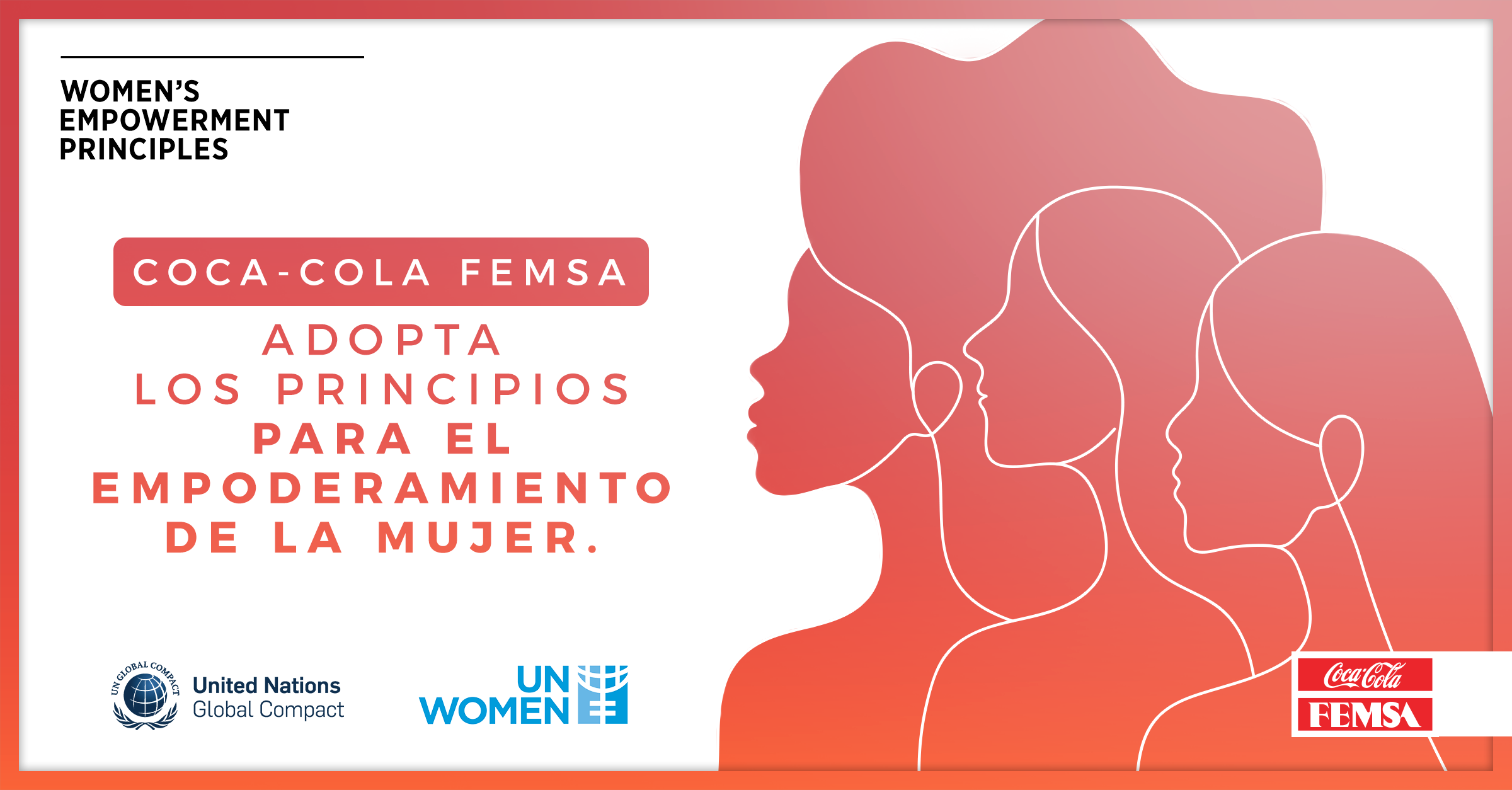 Coca-Cola FEMSA adopta los Principios de Empoderamiento de ONU Mujeres.