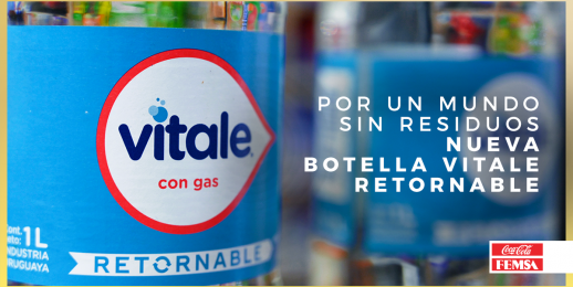 Vitale presenta su nueva botella de litro retornable