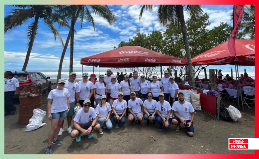 Voluntarios del Sistema Coca-Cola recolectan 223 kgs de residuos en Playa Hermosa-Punta Mala, Puntarenas
